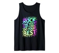 Cute Rock The Test DO Your Best Teacher Music Crew Band Canotta