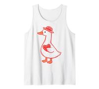 Cute Romantic Goose Heart Love Canotta