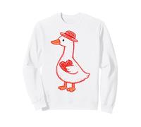 Cute Romantic Goose Heart Love Felpa