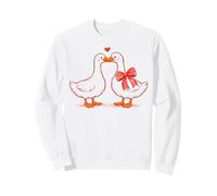 Cute Romantic Goose Heart Love Felpa