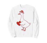 Cute Romantic Goose Heart Love Felpa