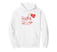 Cute Romantic Goose Heart Love Felpa con Cappuccio