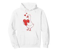 Cute Romantic Goose Heart Love Felpa con Cappuccio