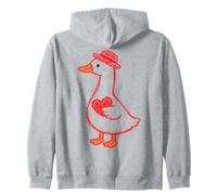 Cute Romantic Goose Heart Love Felpa con Cappuccio
