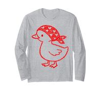 Cute Romantic Goose Heart Love Maglia a Manica
