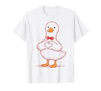Cute Romantic Goose Heart Love Maglietta