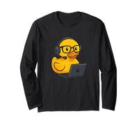 Cute Rubber Duck Tech Support IT Specialist Geek Humor Maglia a Manica