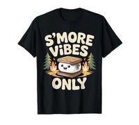 Cute S’more Vibes Only Outdoor Camping Campfire Summer Maglietta