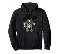 Cute Sabbath Cats Rock Kittens Kitty Dondolo Musica Amante dei Gatti Felpa con Cappuccio