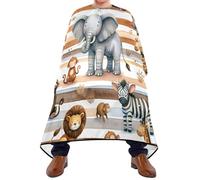 Cute Safari Animals Donna Uomo Mantella Parrucchiere Antiaderente Mantella Taglio Capelli Con Chiusura A Gancio Mantellina Parrucchiere Per Tagliare I Capelli Acconciatura Parrucchieri 168X140Cm