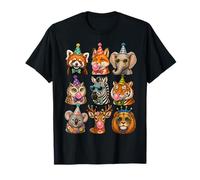 Cute Safari Zoo Animals Bubble Gum Birthday Party Squad Maglietta