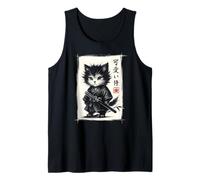 Cute Samurai Cat Japanese Art Funny Kawaii Cat Canotta