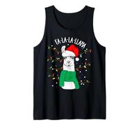 Cute Sarcastic Christmas Llama Outfit Graphic Design Style Canotta