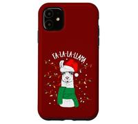 Cute Sarcastic Christmas Llama Outfit Graphic Design Style Custodia per iPhone 11