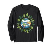 Cute Save our Planet Cool Earth Day per i bambini Maglia a Manica
