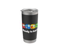Cute School Bus Ready to Learn Back to School Day Bicchiere termico in acciaio inox doppia parete