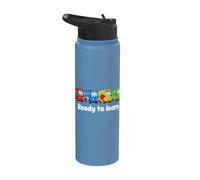 Cute School Bus Ready to Learn Back to School Day Stainless Steel Insulated Water Bottle