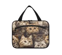 Cute Scottish Fold Cats Brown Hanging Men Toiletry Bag con gancio, designer carino trucco borsa per auto per viaggio trucco viaggio envase para Perfume de L