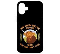 Cute Scottish Highland Cow - Bad Hair Don´t Care Custodia per iPhone 16 Plus