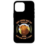 Cute Scottish Highland Cow - Bad Hair Don´t Care Custodia per iPhone 16 Pro Max