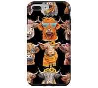 Cute Scottish Highland Cow Pattern For Teacher Cow Lovers Custodia per iPhone 7 Plus/8 Plus