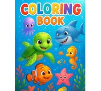 Cute Sea Animal Colouring Book: Children's Colouring in book