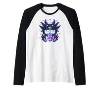 Cute Sea Creature Bubble Tea Amante Viola Maglia con Maniche Raglan
