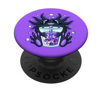Cute Sea Creature Bubble Tea Amante Viola PopSockets PopGrip Adesivo