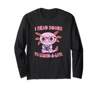 Cute Sea Creature Lettura Libro Learn-A-Lotl Pun Reader Maglia a Manica