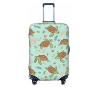 Cute Sea Turtles Travel Luggage Covers - Elasticità Valigie Coperture per bagagli 45-81 cm, Nero , S