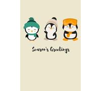 cute "season's greetings" simple blank lined notebook; 100 pages for notes, ideas, thoughts, sketches, goals; diary, journal, writer, planner, sketch book; gift idea for friends and family