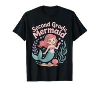 Cute Second Grade Mermaid Back to School Ocean Vibes Maglietta