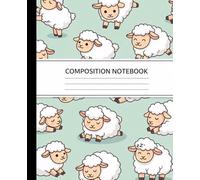 Cute Sheep Pattern Composition Notebook: A Kawaii Pastel Animal Journal with Sleeping Lambs | Notebook for Kids, Girls, and Students