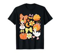 Cute Silly Goose Cozy Season Zucca Autunno Ragazze Bambini Maglietta
