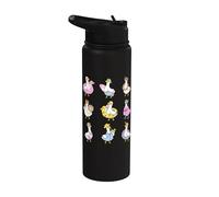 Cute Silly Goose Summer Beach Girl Stainless Steel Insulated Water Bottle