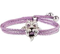 Cute Silver Dragon Bracelet, Adjustable Silver Dragon Bracelet Animal Jewelry, Creative Dragon Bead Lucky Charm Bracelet, Trendy Bracelet Festival Gifts For Friend Colleague Man Women (Purple)