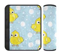 Cute Simple Chicks Yellow 2 Pack imbottito cintura di sicurezza copertura cinghia di sicurezza, più comfort di guida, protezione per sedile auto per SUV borsa zaino 25,4 x 19,6 cm funda para cinturón