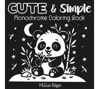 Cute & Simple Monochrome: A One Pen Coloring Book for Adults & Teens Featuring Adorable Animals