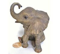 Cute Sitting Elephant Ornament from the Leonardo 'Out Of Africa' Range. Approx 13cm Height by Leonardo