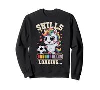 Cute Skills Loading Soccer Unicorn Gym Coach Donna Tacchetti Felpa