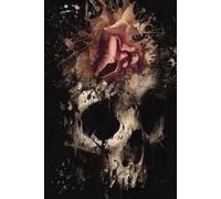 Cute skull notebook, 100 page notebook, 6×9 black notebook, cute notebook for girls, 100 page notebook for school, perfect gift for all ages, adult ... ages, skull book for adults, pretty notebook