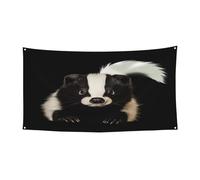 Cute Skunk - Cappello per Halloween, copertura completa, ripiegabile, per festival, feste e feste con tessuto lavabile in lavatrice