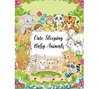 Cute Sleeping Baby Animal Coloring book