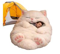 Cute Sleeping Bag - 175x80cm Warm Cat Plush for Adults, Washable Plush Cat Sleeping Bag | Indoor Cold Weather Envelope Style for Bedroom, Apartment, Dorm, Hotel, Birthday, and Housewarming