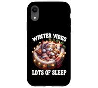Cute Sleeping Cat For Christmas Lover Cozy Winter Kitten Mom Custodia per iPhone XR