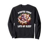 Cute Sleeping Cat for Christmas Lover Cozy Winter Kitten Mom Felpa