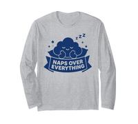 Cute Sleeping Cloud Nap Lover Naps Over Everything Maglia a Manica