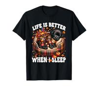 Cute Sleeping Labrador Retriever Dog for Women Autumn Sleep Maglietta