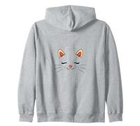 Cute Sleepy Cat Face Adorable Feline Kitty Lover Felpa con Cappuccio