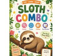 Cute Sloth Activity Book for Kids 4-8 .: Find and Count, Matching Games, Tracing, Coloring & Certificate Fun